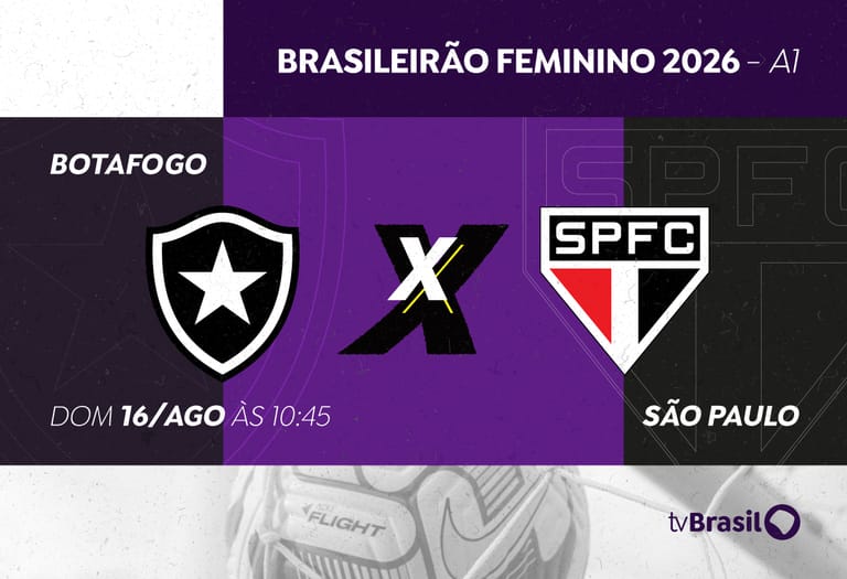 TV Brasil exibe Botafogo x São Paulo pelo Brasileirão Feminino A1